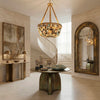 Twiggy Pink Quartz Chandelier