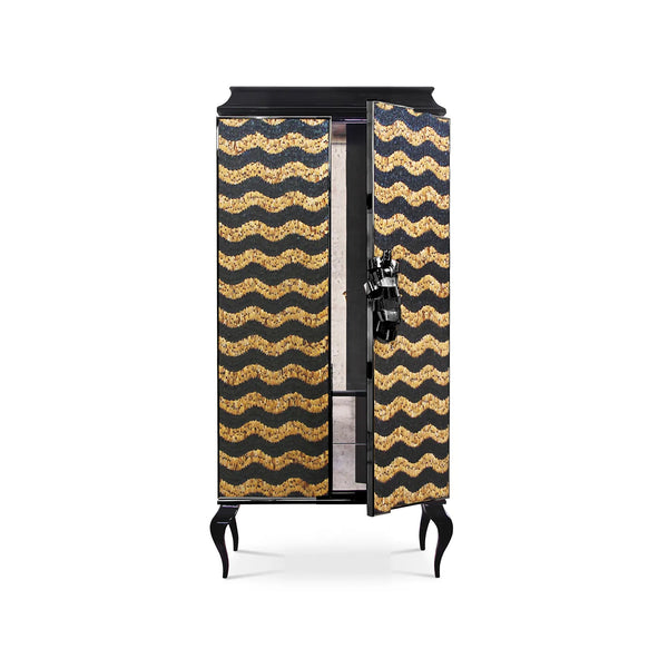 Divine Peacock & Pheasant Caramel Feather Armoire