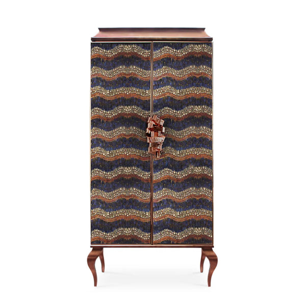 Divine Peacock & Pheasant Purple Feather Armoire