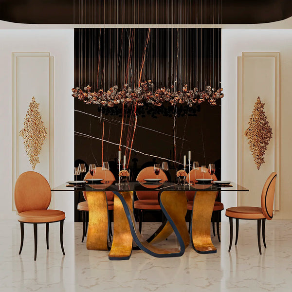 Ribbon Broken Gold Leaf Dining Table