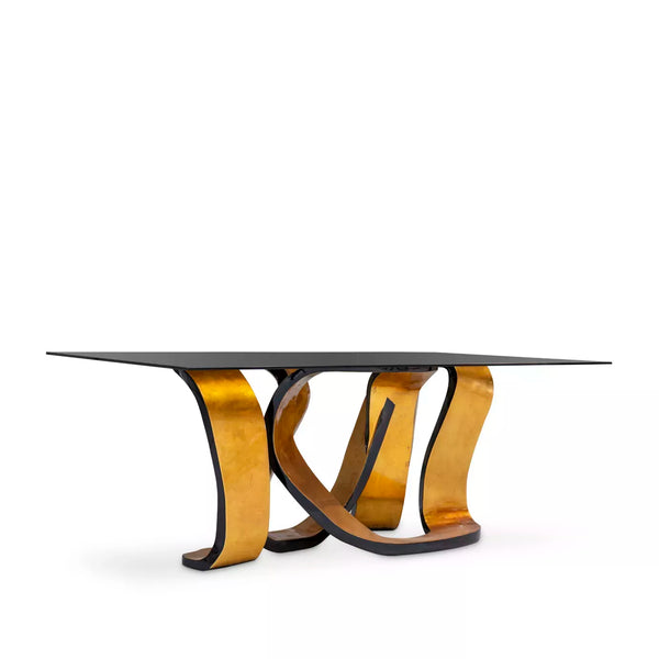 Ribbon Broken Gold Leaf Dining Table