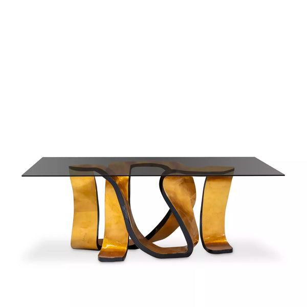 Ribbon Broken Gold Leaf Dining Table